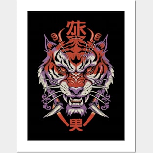 Tiger face Posters and Art